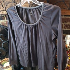 SOLD - NWT-J.Jill velvet trimmed long-sleeve top